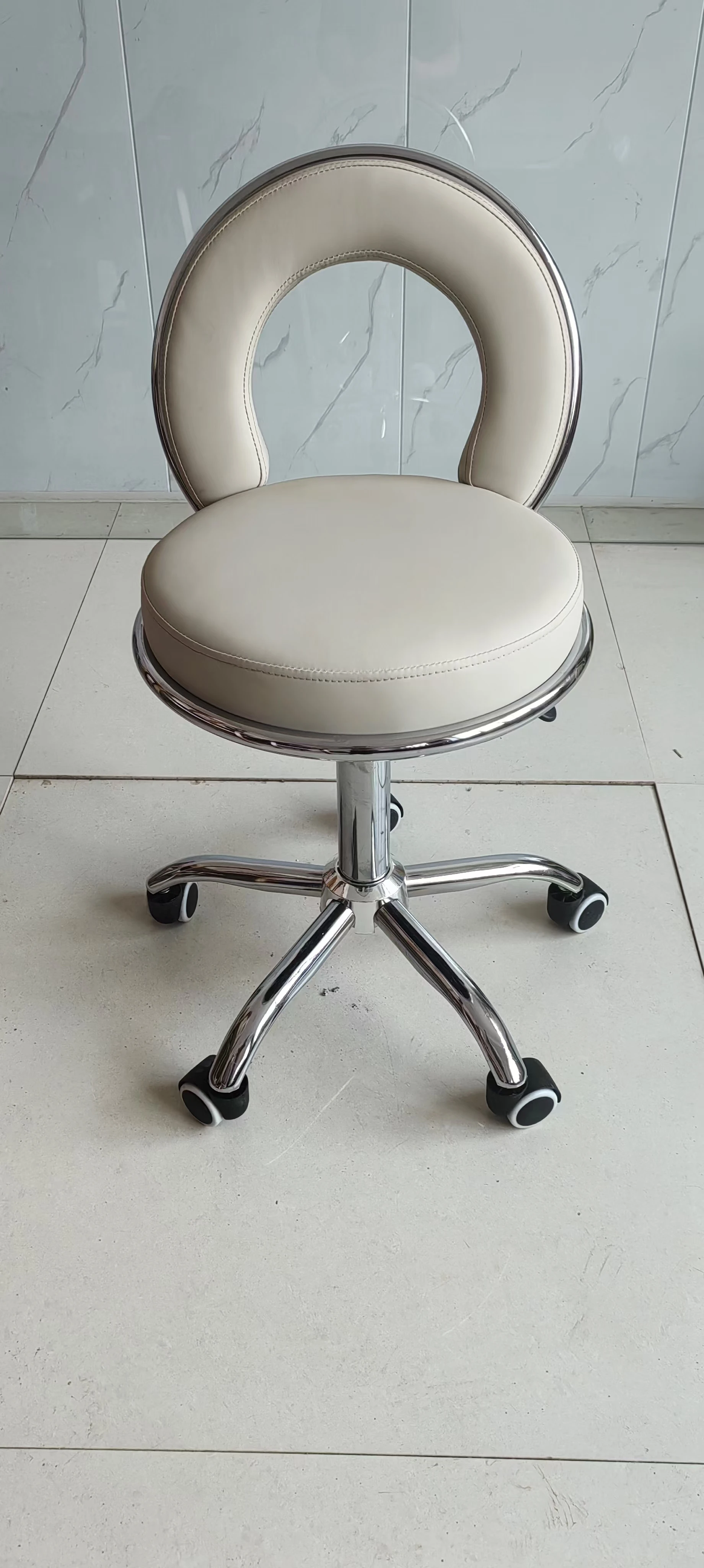 Nordic Modern Luxury Leather Revolving Bar Chairs Stools Kitchen
