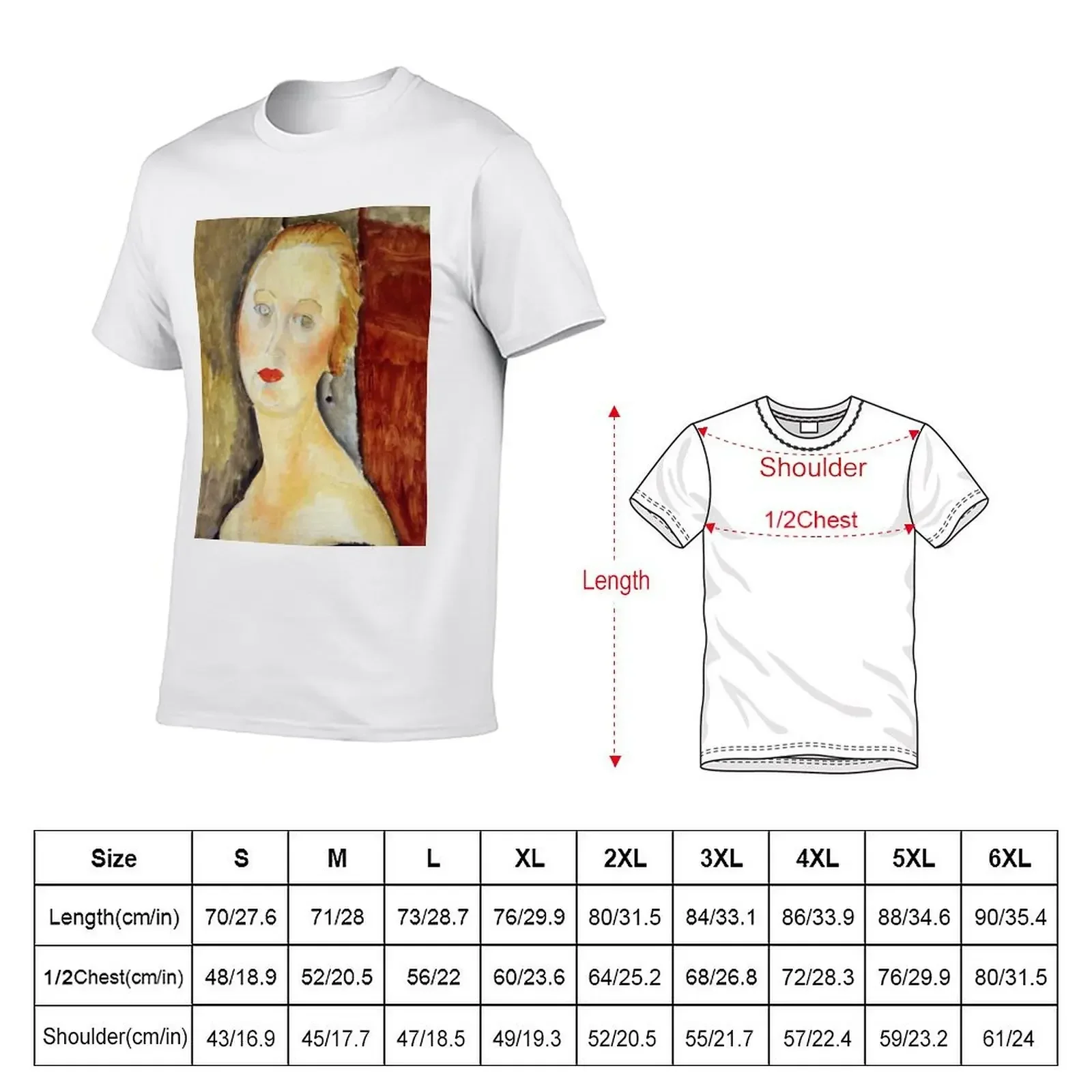 Vintage Amedeo Modigliani - Nancy 1918 Fine Art T-Shirt Short sleeve tee cute tops summer top anime tshirt T-shirt men