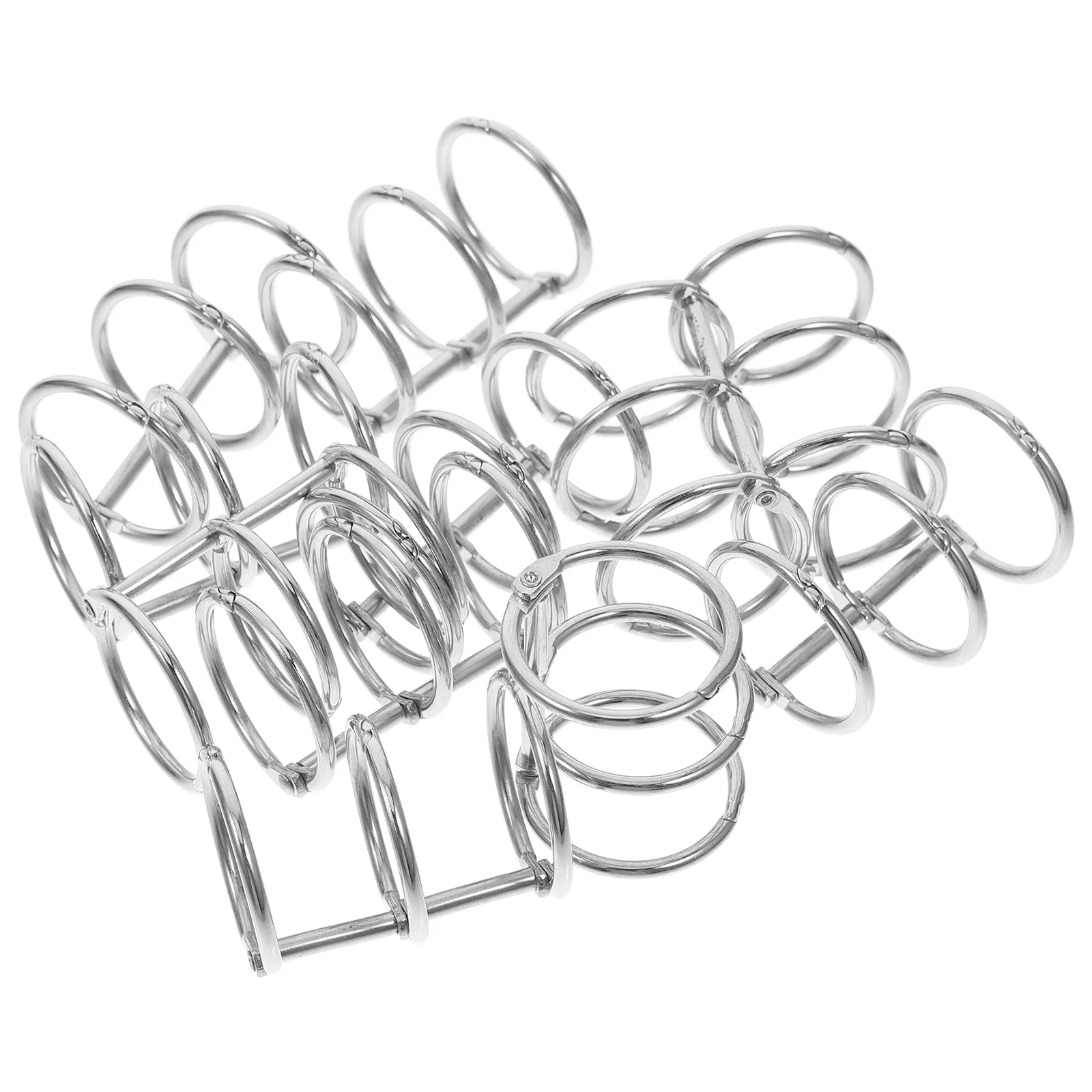 

10Pcs Iron Loose Leaf Binder Rings 3-Ring Openable Calendar Binding Clasps DIY Projects Book Rings Iron Calendar Clasps