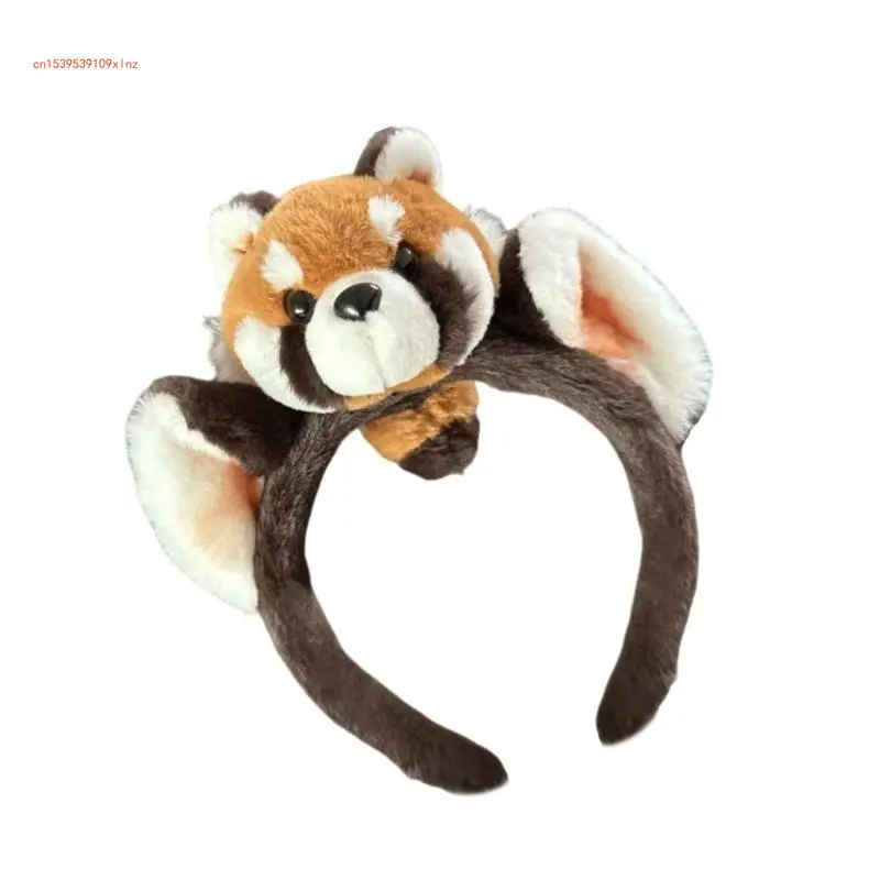 

Face Washing Headband Women Teens Plush Raccoon Hairhoop Music Festival Hairband