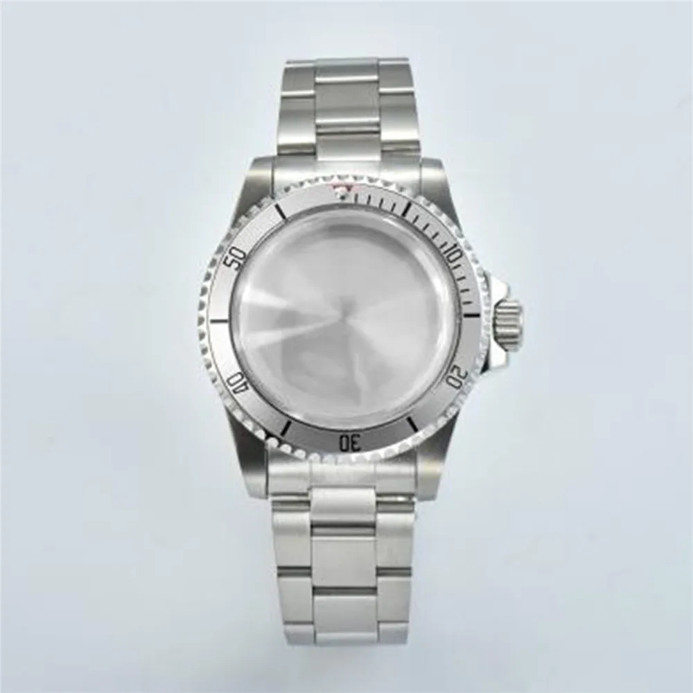 Retro 39,5mm Edelstahl Gehäuse Armband Set Meter super wasserdichtes Acryl Objektiv Uhrengehäuse passt für nh34 nh35 nh36 Uhrwerk