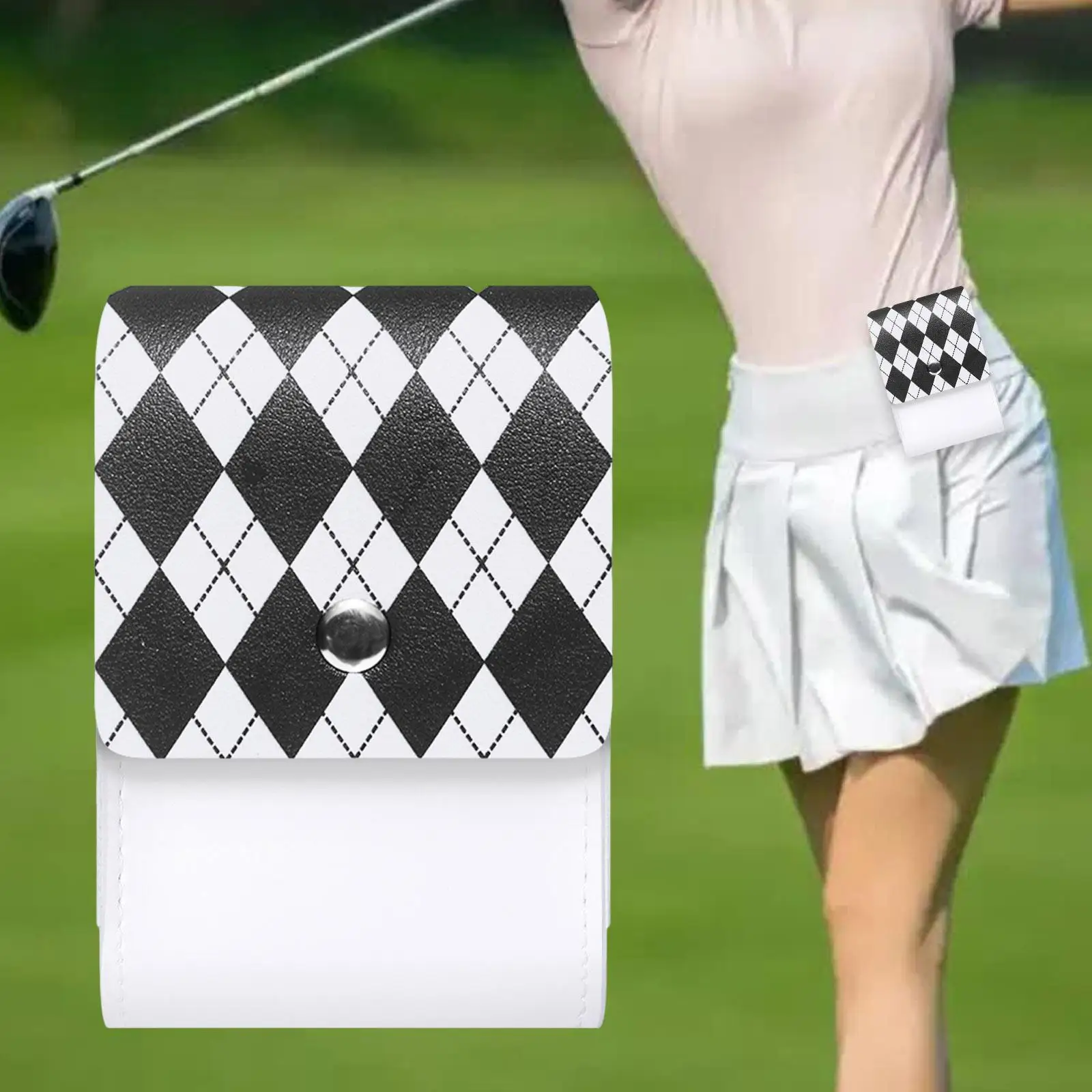 

Golf removal knife Case Golf Range Storage Pocket PU Golf Number wear resistant