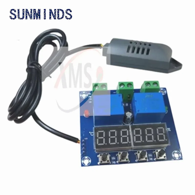 XH-M452 LED Digital Thermostat Humidity Control Sensor High Precision Dual Output DC 12V 10A Automatic Constant Temperature