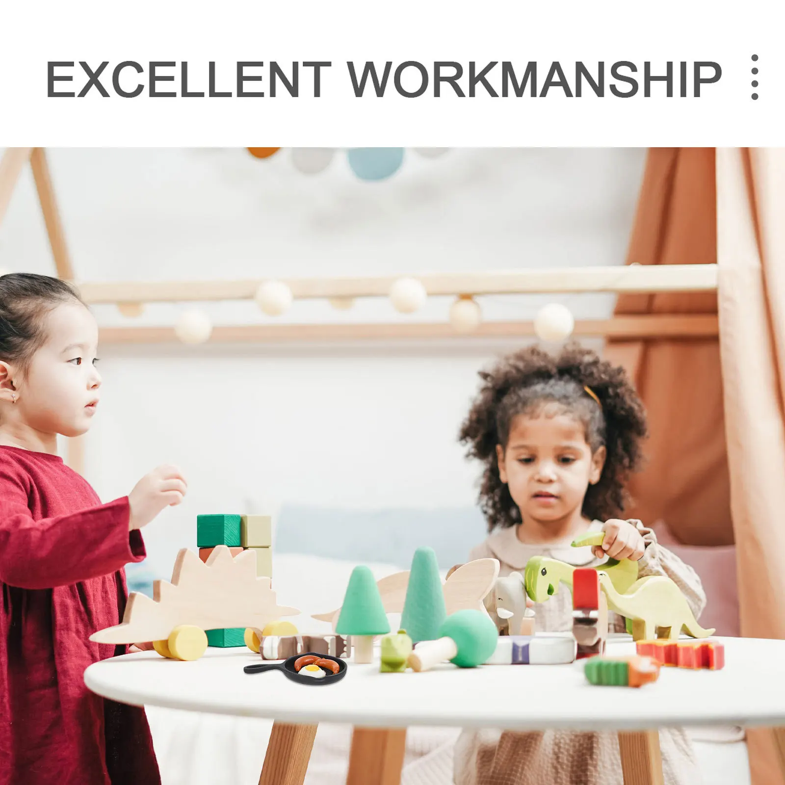 Mini padella in ferro simulato uovo pancetta cucina scena piccola decorazione domestica pentole in miniatura padella imitazione pentole