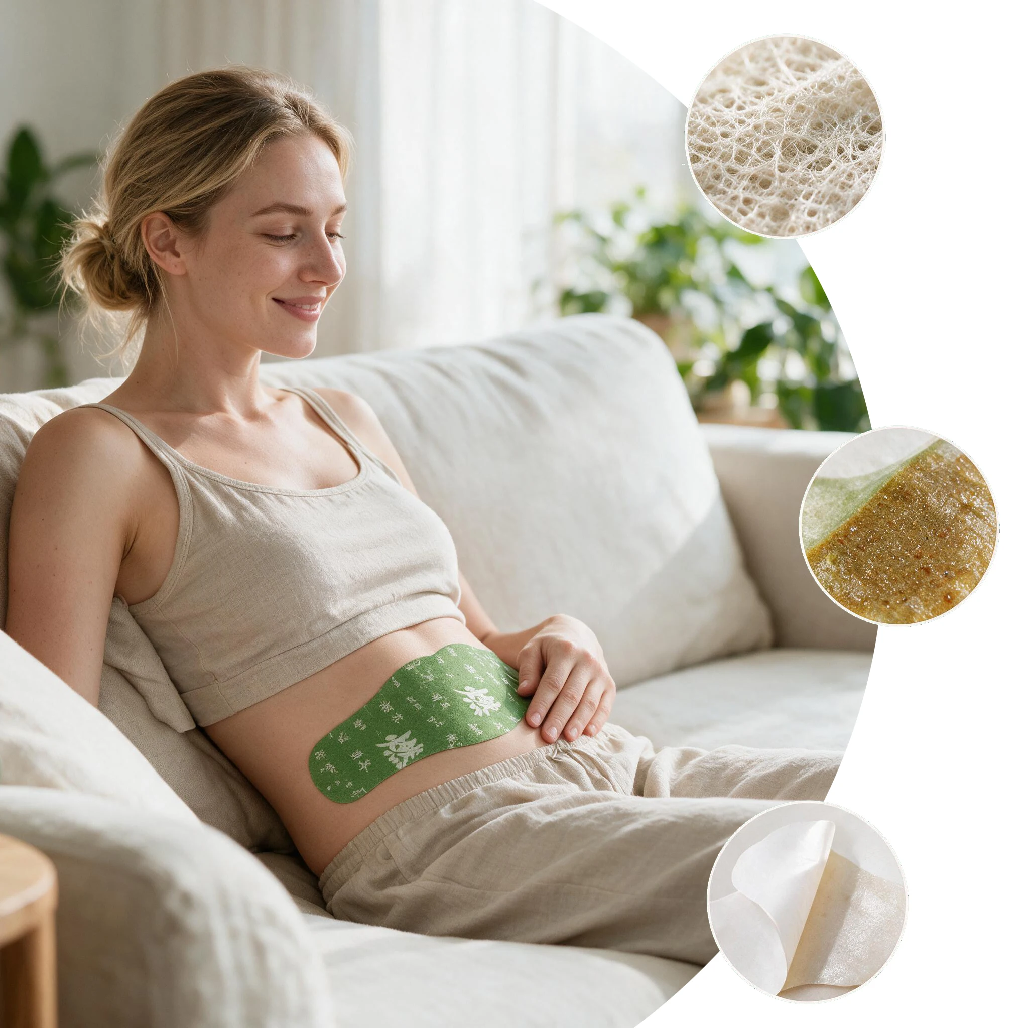 Wormwood Belly Patch Self Heating Herbal Navel Patch 12/24/36Pcs Natural Abdominal Warmer Pad for Waist Comfort