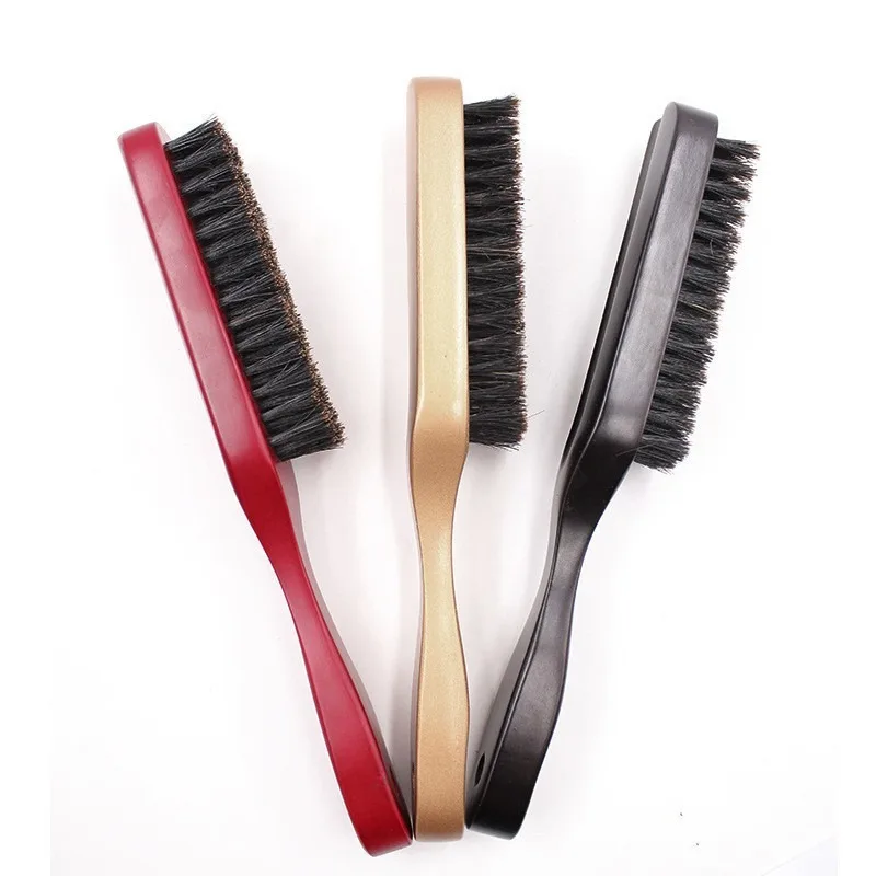 

Wood Handle Boar Bristle Cleaning Brush Hairdressing Beard Brush Anti Static Barber Hair Styling Comb Shaving Tools for Men