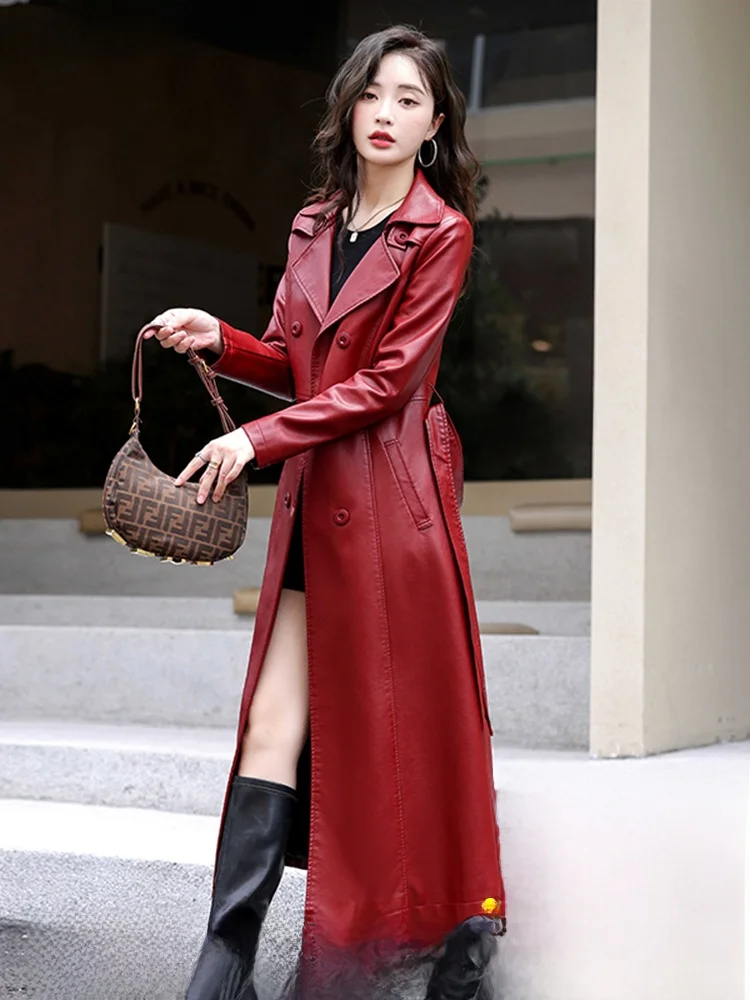 

Новая демисезонная женская куртка Haifeng из натуральной овчины, средней длины, с хлопковой подкладкой, оверсайз, до колен