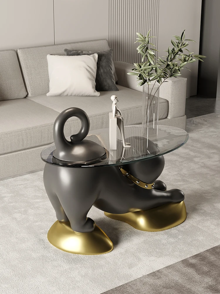 Designer Lazy Cat Coffee Table Sofa Side Table Creative Living Room Furniture Large Size Home Decoration