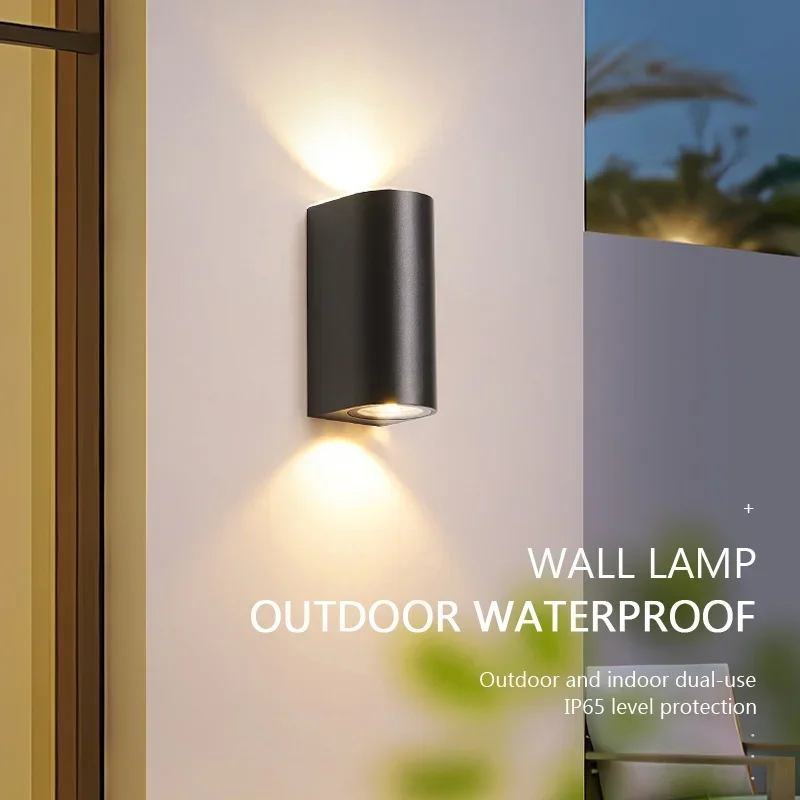 Waterproof LED Outdoor Wall Lamp IP65 Upper Lower Lighting Porch Garden Lamp Indoor Bedroom Bedside Home Decor Wall Light