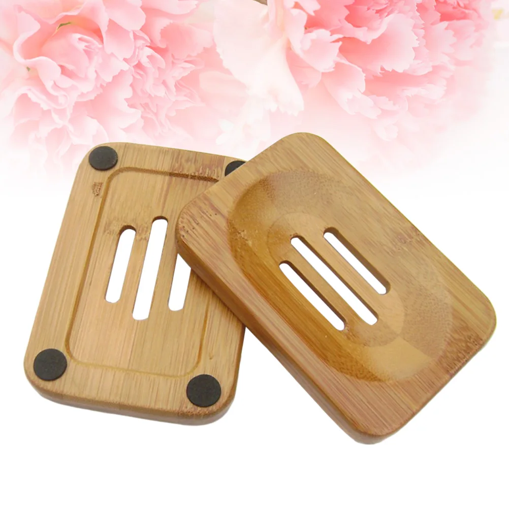 

Bamboo Soap Holder Draining Tray Sanitary Mildew Proof Kitchen Bathroom Travel Soap Dish Case Non Rustic
