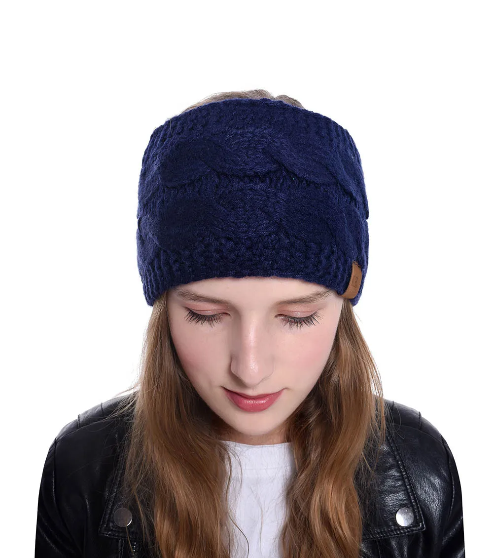 Neue Plüsch Stirnband Winter Warme Breite Elastische Haarband Feste Breite Turban Ohr Wärmer Haarband Weiche DIY Haar Zubehör Kopfbedeckungen – Detail 25