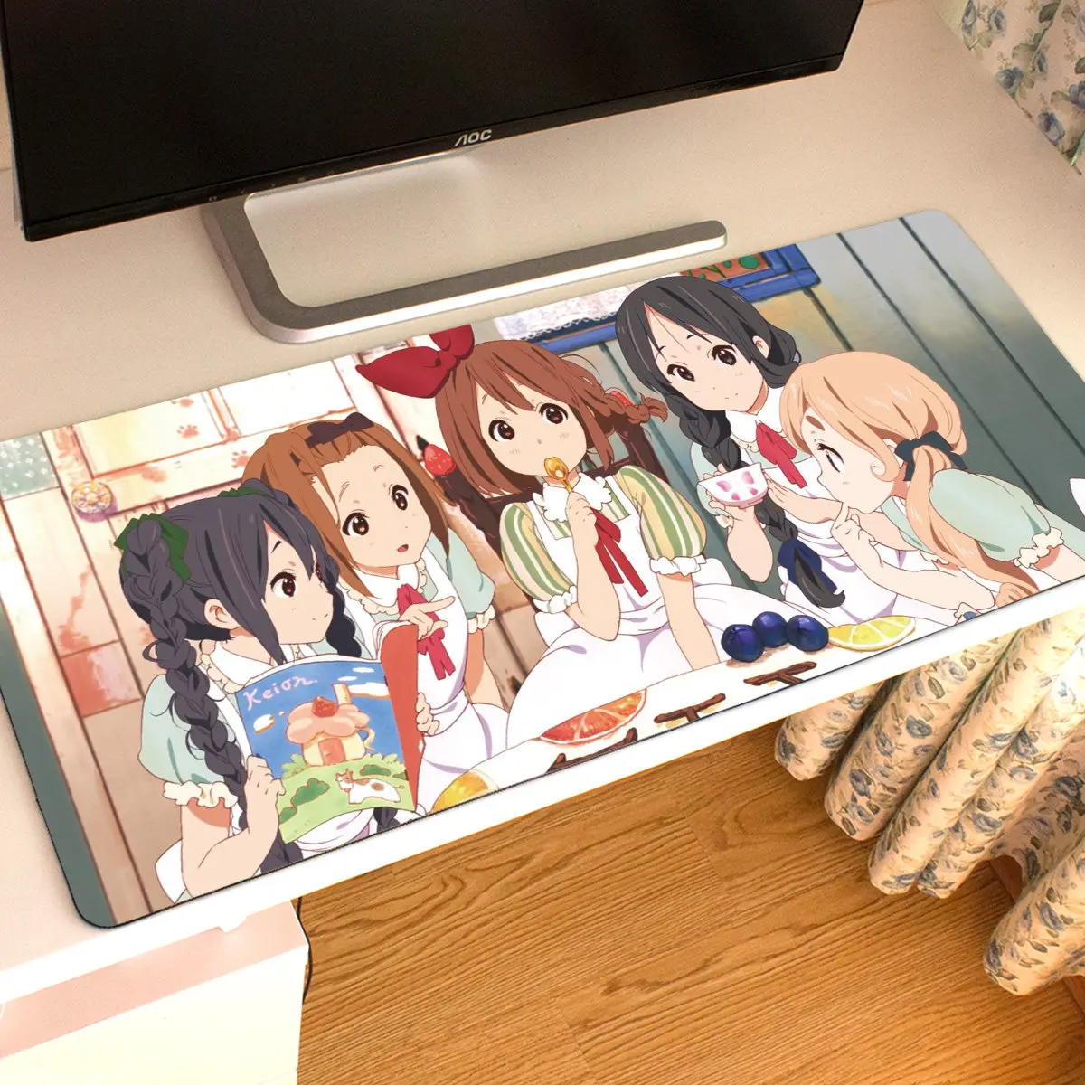 Pro Speed XXL School Band Anime Girl Gaming Mouse Pad Non-Slip Rubber Stitched Oversized Desk Mat for PC Gamer Durable