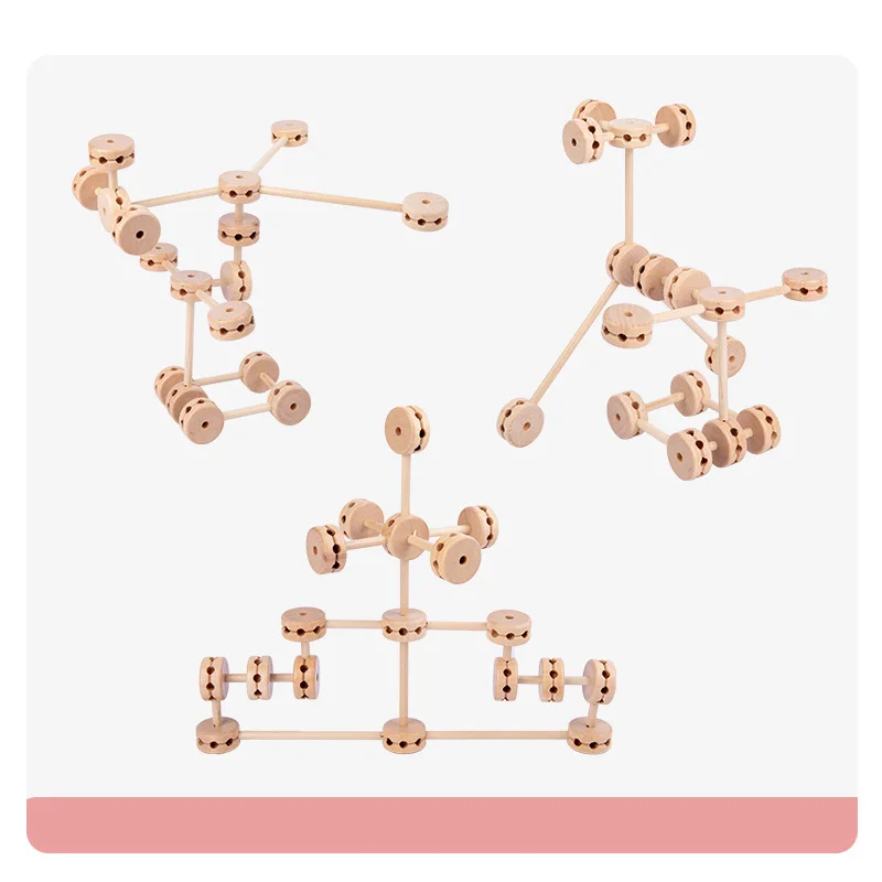 Neue Kinder Aufklärung Ausbildung Holz Head-Up Baustein Spielzeug Frühe Bildung Dreidimensionale Raum Fantasie Geschenk