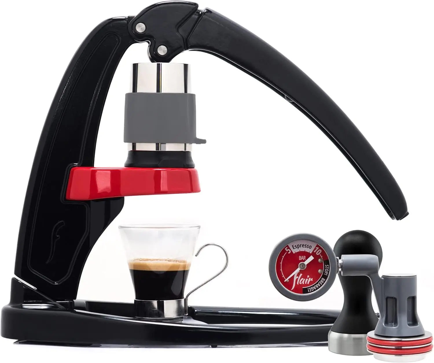 Espresso Maker - Classic with Pressure Kit: All Manual Lever Espresso Machine for The Home with Stainless Steel Tamper