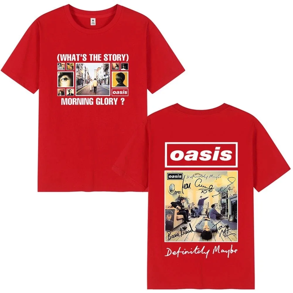 Oasis T Shirt British Rock Band Vintage Cotton T-Shirt 2026 Summer Men Women Sports Breathable Quick-dry T-shirt Streetwear Y2K