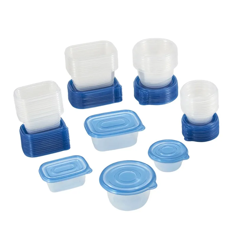 

NEW 92 Piece Food Storage Variety Value Set, Blue Lids