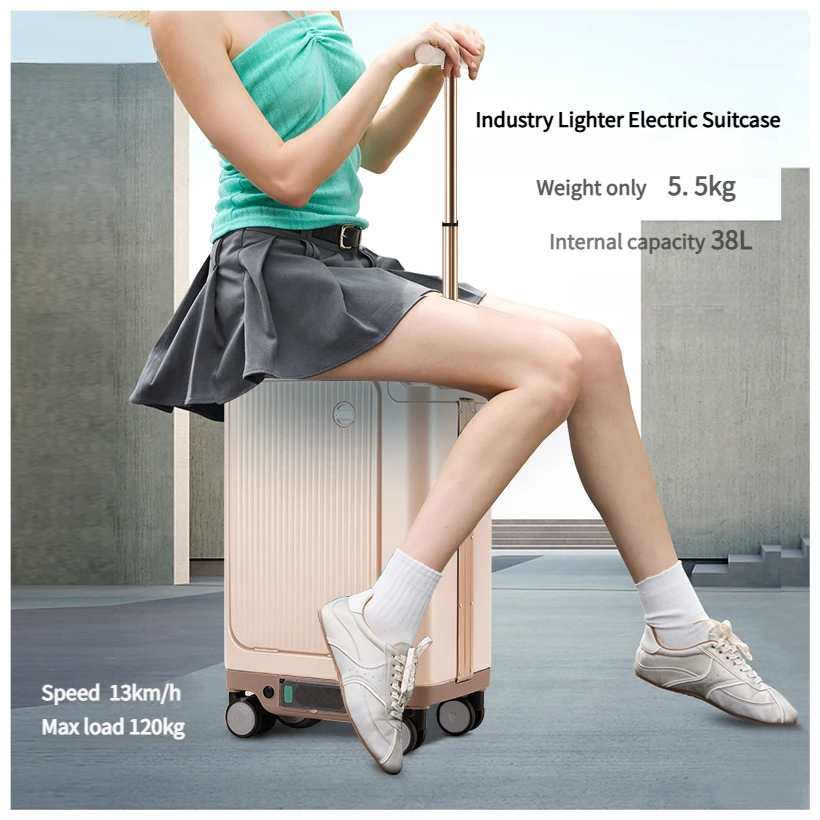 Smart Luggage Ride on a Scooter Automatically Follow You Bluetooth USB Suitcase Electric Luggage