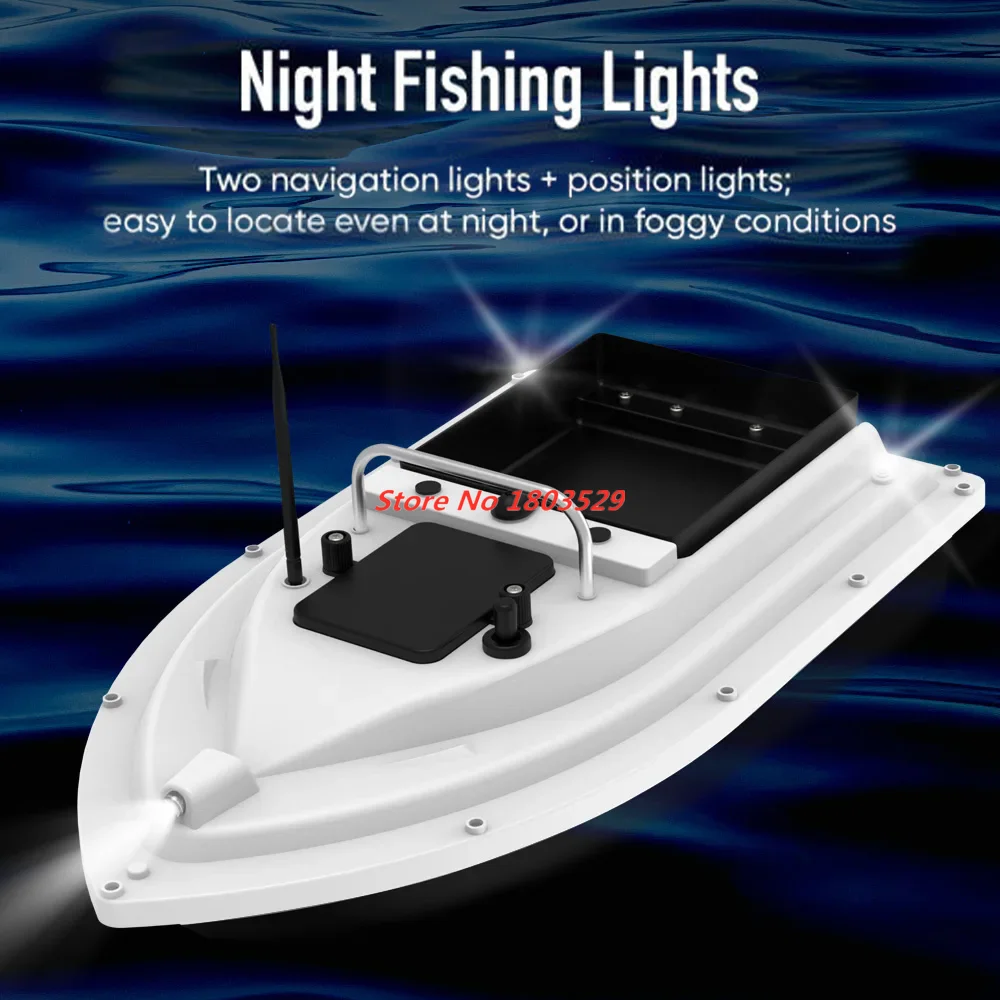 المهنية 500 متر نظام تحديد المواقع قارب طعم سمك 500 متر التحكم عن بعد الصيد المغذية قارب التلقائي العودة التعشيش قارب قوارب ضوء الليل