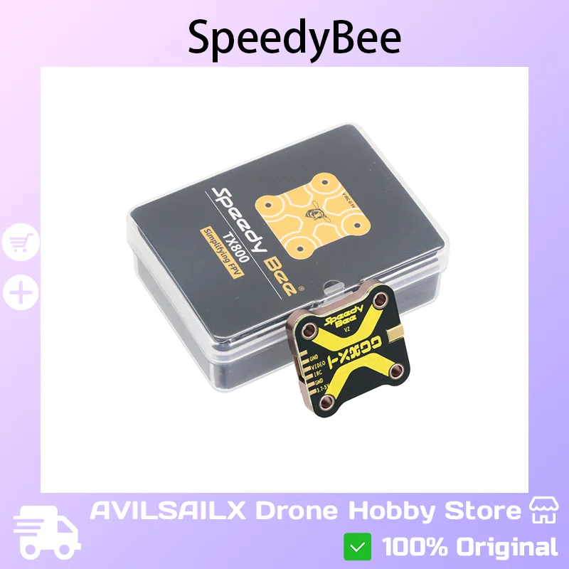 

SpeedyBee TX800 5,8G 800 мВт VTX, видеопередатчик FPV с интеллектуальной звуковой матрицей, регулируемый 25–800 мВт для гоночного дрона дальнего действия