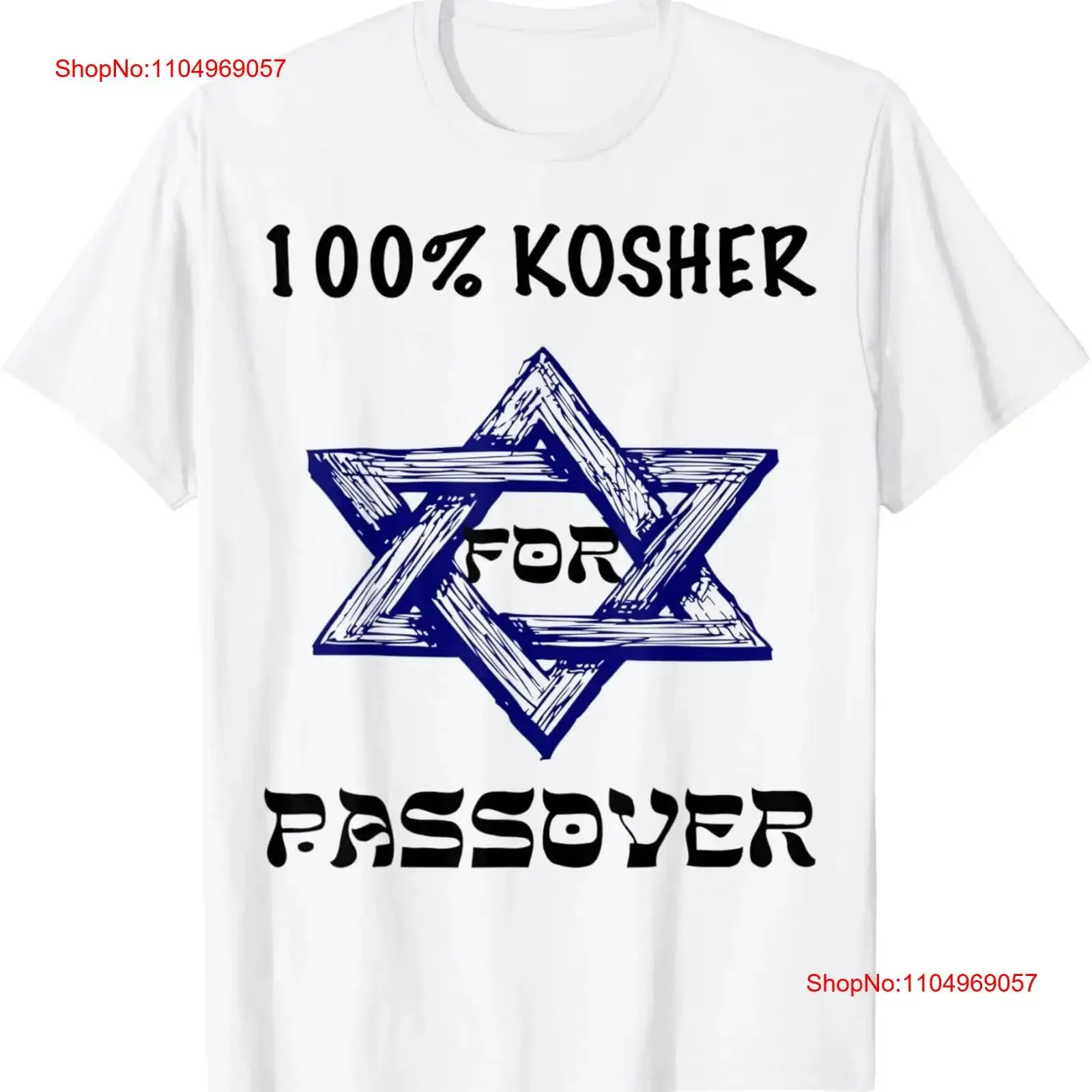 

Happy Passover 100 Kosher Jewish T Shirt vintage Washed homme graphic Comfortable designer clothes Slightly Breathable Soft