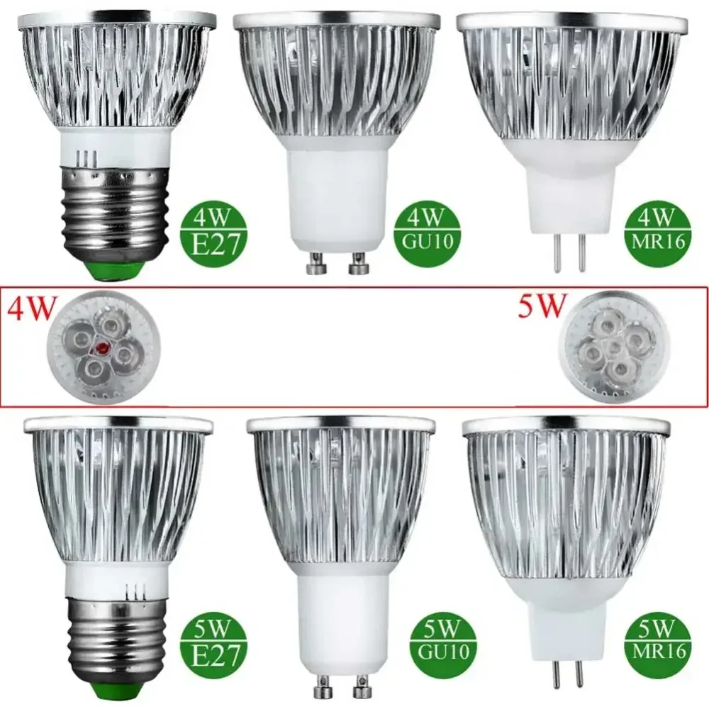 NEW High Quality plant Light 4W 5W E27 GU10 AC 85-265V UV LED Ultraviolet 395-400nm Spotlight Lamp Bulb MR16 12V Violet Light
