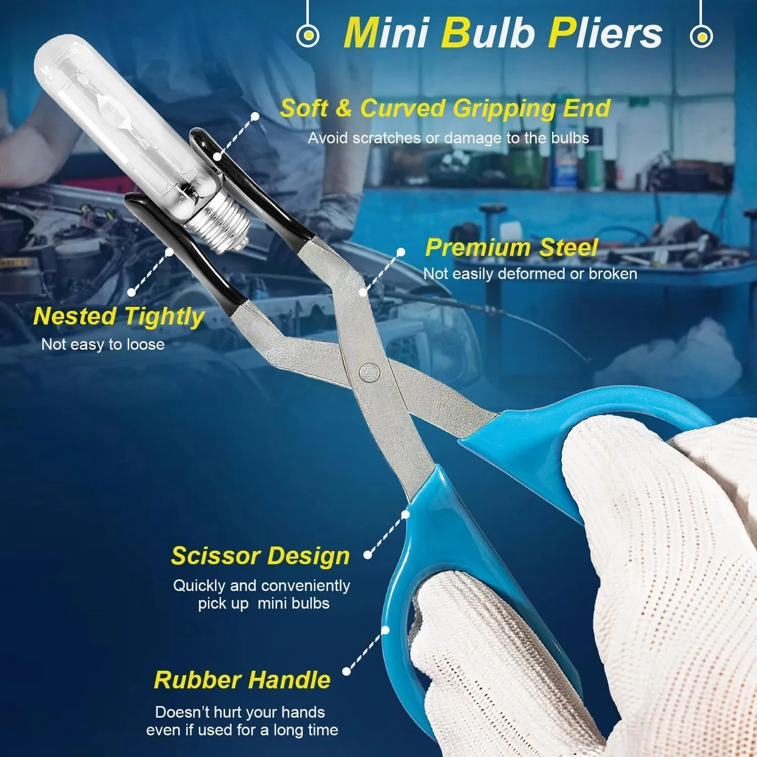 TML Universal Mini Light Bulb Pliers & Fuse Pliers Broken Bulb Removal Extractor Changer Tool Replace 1012, 7270