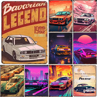 Legend Car Metal Tin Signs Wall Decoration Plaque Vintage Art Poster Iron Painting for Man Cave Home Cafe Garage Club Bar Pub
