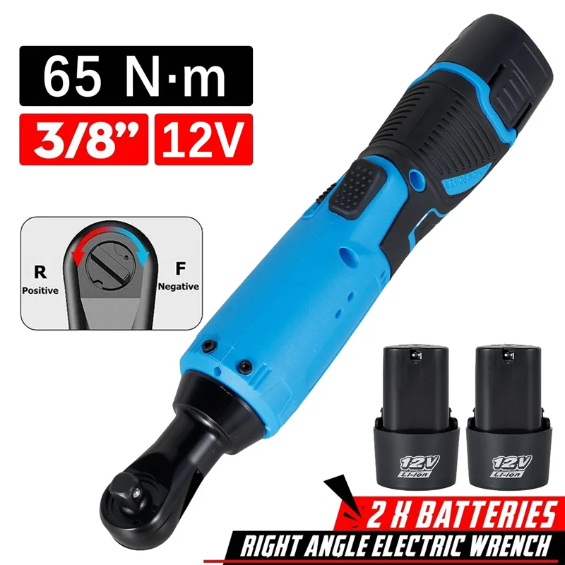 12V Cordless Electric Ratchet Wrench Rechargeable Battery Torque Ratchet with Sockets Tool with Sleeve Set EU Plug