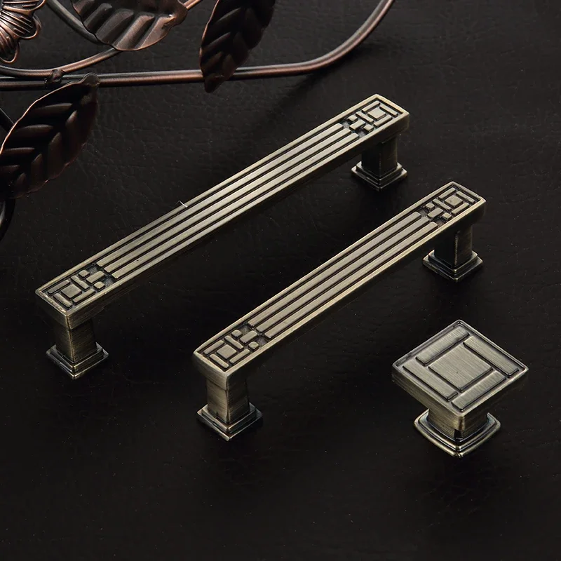 

YM Antique Kitchen Cabinet Storage Handle Chinese Cabinet Door Closet Dressers Knobs Vintage Wardrobe Drawer Furniture Handle