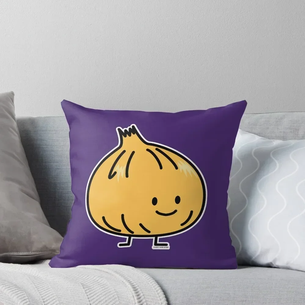 Onion happy yellow white cry bulb chive wild Throw Pillow pillow cover christmas Christmas Pillowcase Christmas Pillow