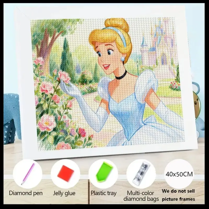 

1 шт. 5D комплект алмазной живописи полная дрель принцесса Диснея Золушка сказочный сад сцена сверкающие стразы вышивка DIY Art