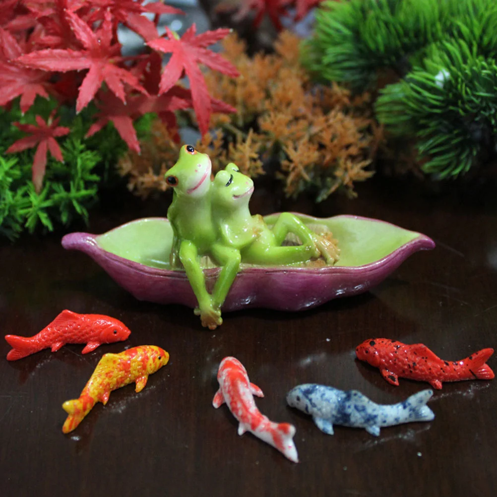 Microscopic Frog Ornaments Decor Figure Garden Cute Decors Statue Sculptures Resin Lovers