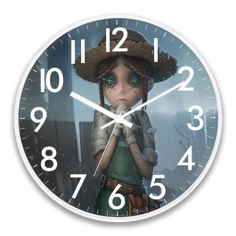 ساعة حائط كوارتز مطبوعة إبداعية عالية الجودة من Identity V Gardener مع أيدي صامتة لديكور المنزل في غرفة النوم #2