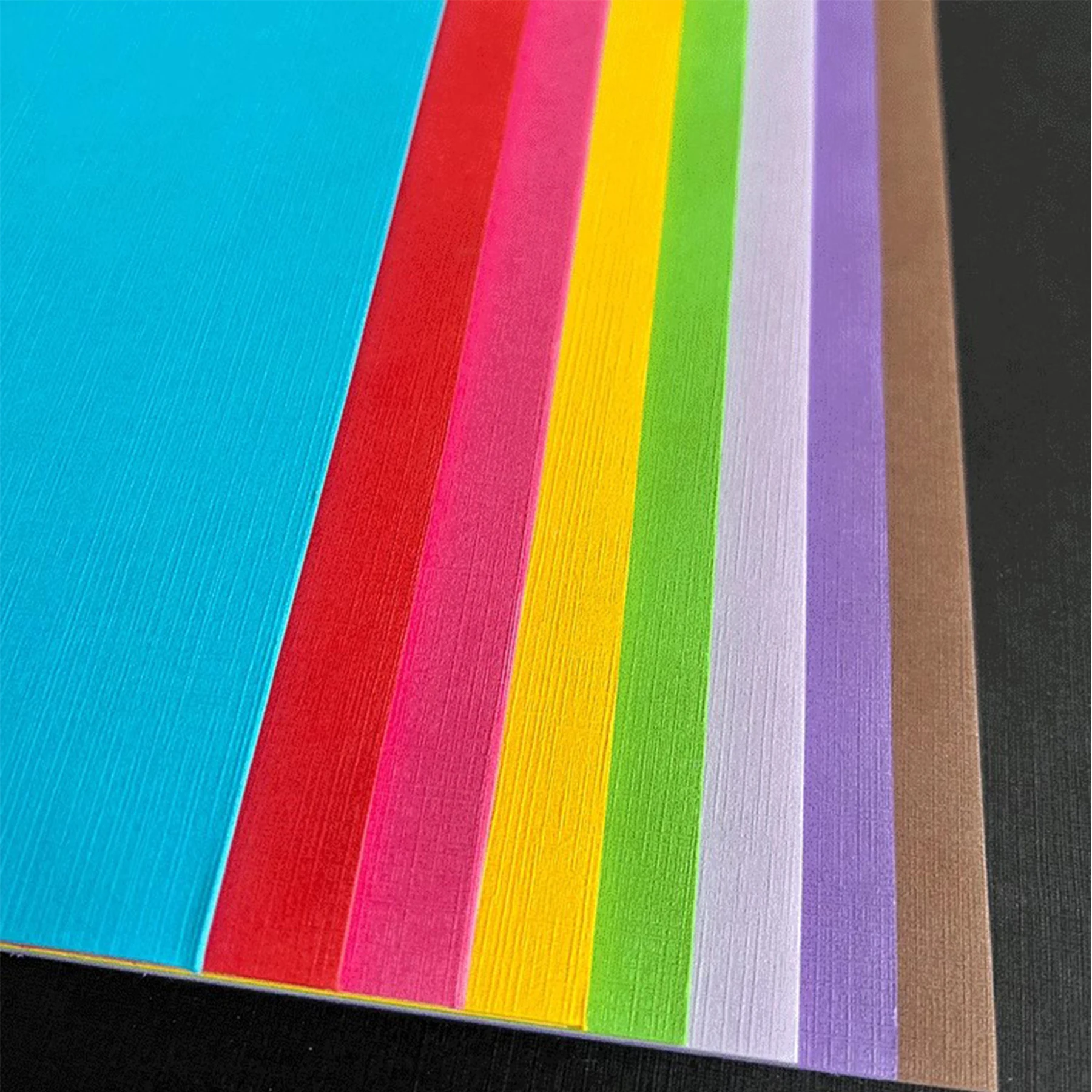 Getextureerd kartonpapier, 50 vel 230 gsm vallen textuur gekleurd papier, dubbelzijdig bedrukt, premium ambachtelijk dik papier