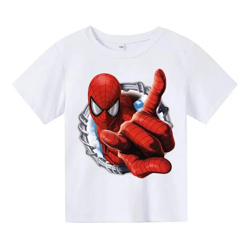 

Men's Spider-Man T-shirt Cartoon T-shirt Summer cotton T-shirt Children's T-shirt Top Short sleeve men's and women's T-shirt
