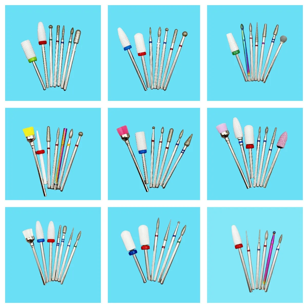 1 Set Hartmetall/Keramik/Diamant-Nagelbohrer-Set, Peeling abgestorbene Haut, russisches japanisches Vorbehandlungsset, Maniküre-Nagelwerkzeuge