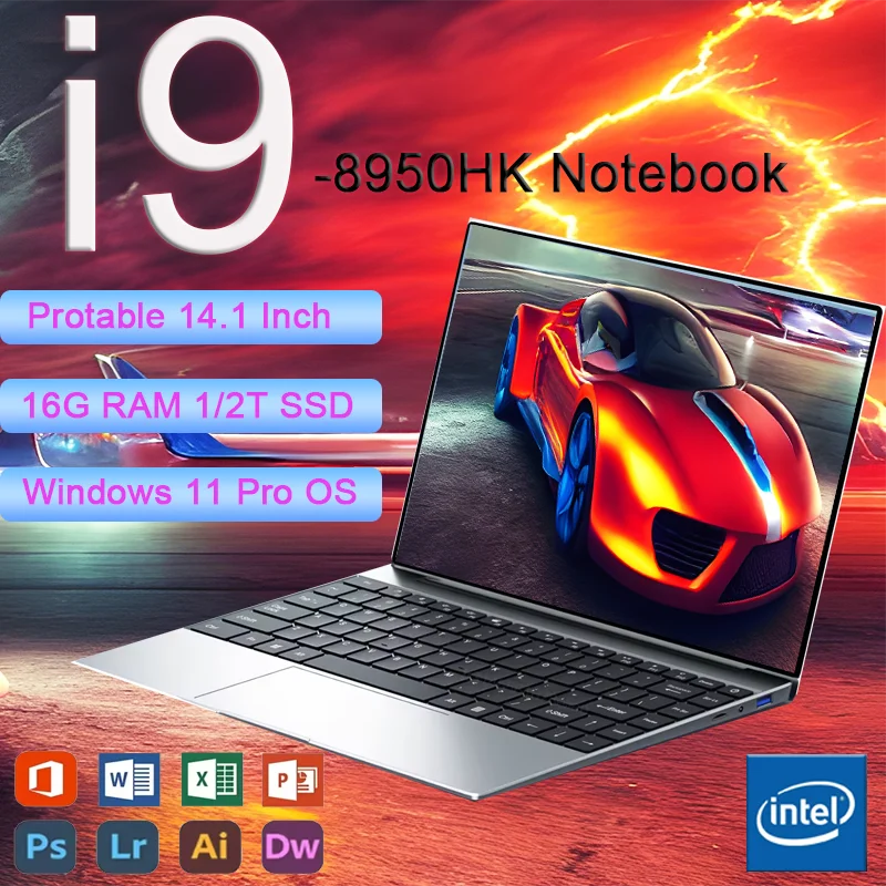 

【3-year warranty】Portable Notebook Windows 11 Pro 14.1 inch Gaming Computer PC Gamer Intel Core i9 8950HK Laptops i9