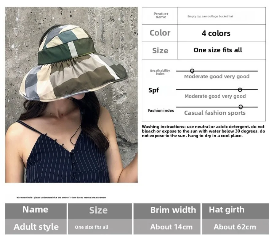 Sun Hat Women's Summer Korean Version Sun Protection Hat Empty Top Sun Hat Face Cover Outside The Beach Folding Sun Hat