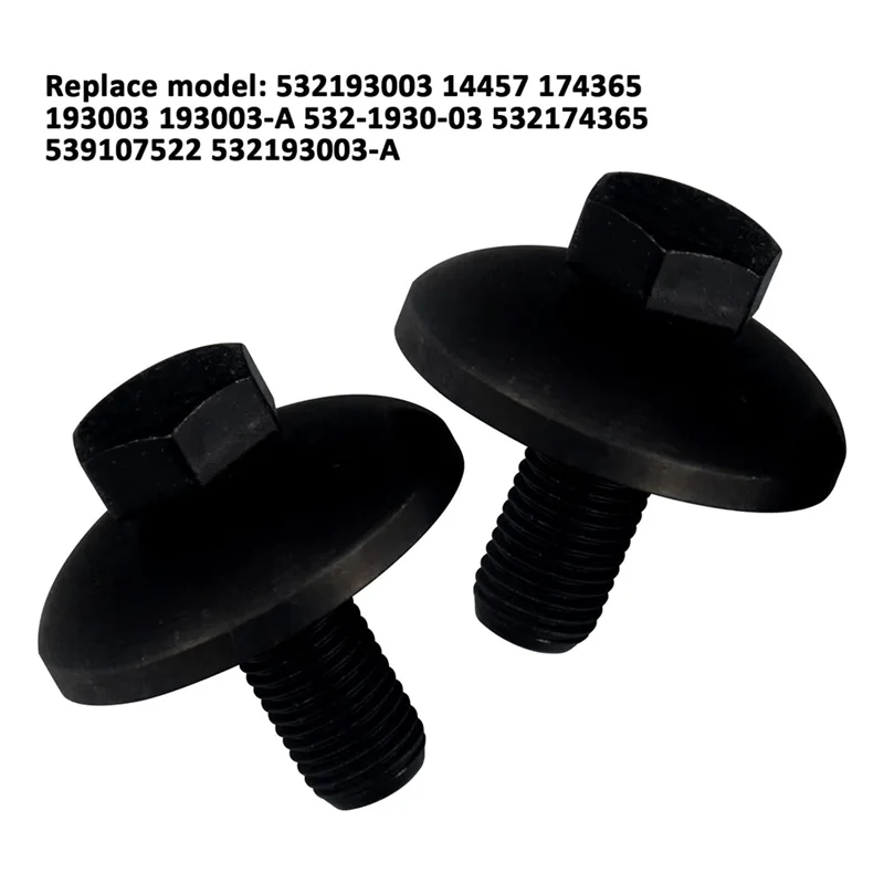 ABDJ-pièces de tondeuse à gazon 4 pièces boulon de lame et rondelle pour tondeuse artisanale/boulon de lame de tracteur avec rondelle à ventouses 532193003