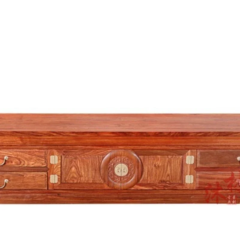 

Mahogany hedgehog red sandalwood TV cabinet audio-visual cabinet, new Chinese style, film and television living room,