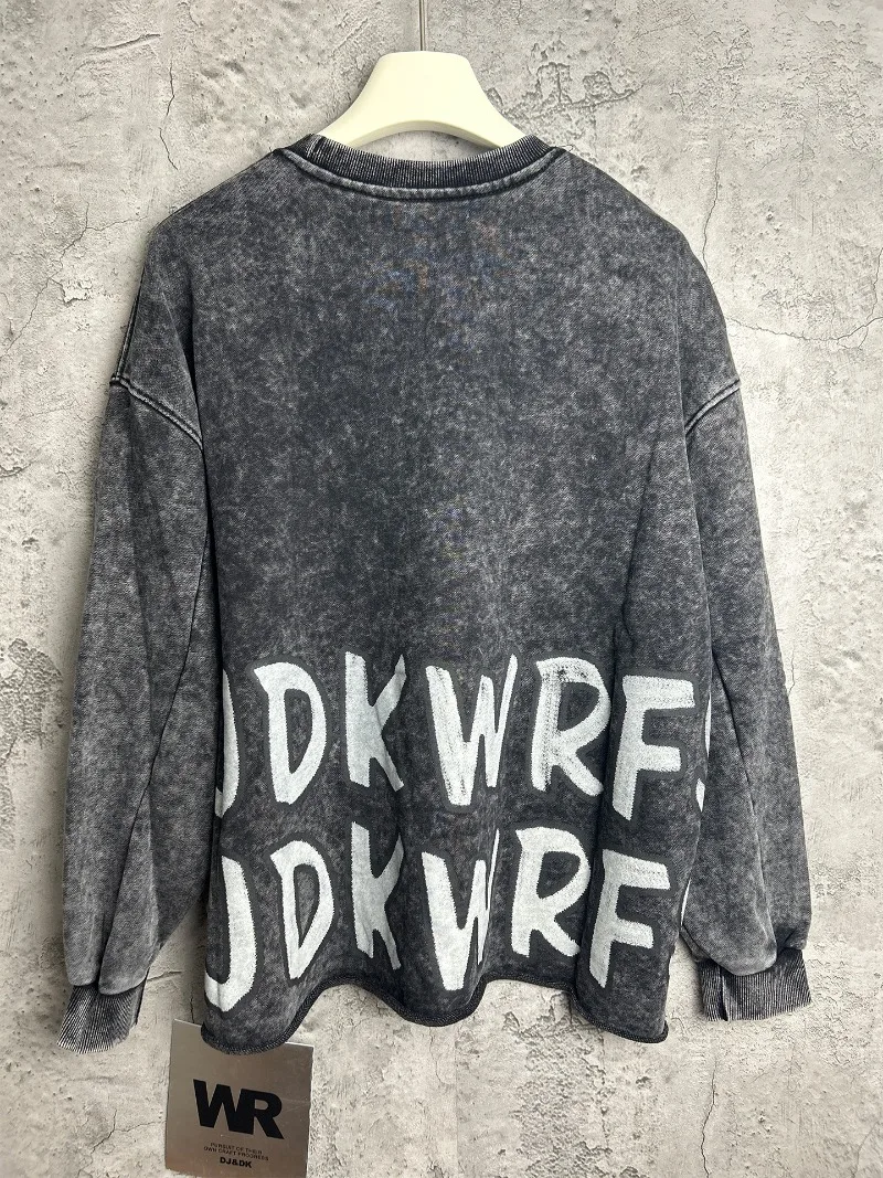 Heavy Embroidery Cartoon Age-Reducing Loose Pullover Sweatshirt Long Sleeves Coat Women's 2025 Autumn Winter New O-neck Hoodies