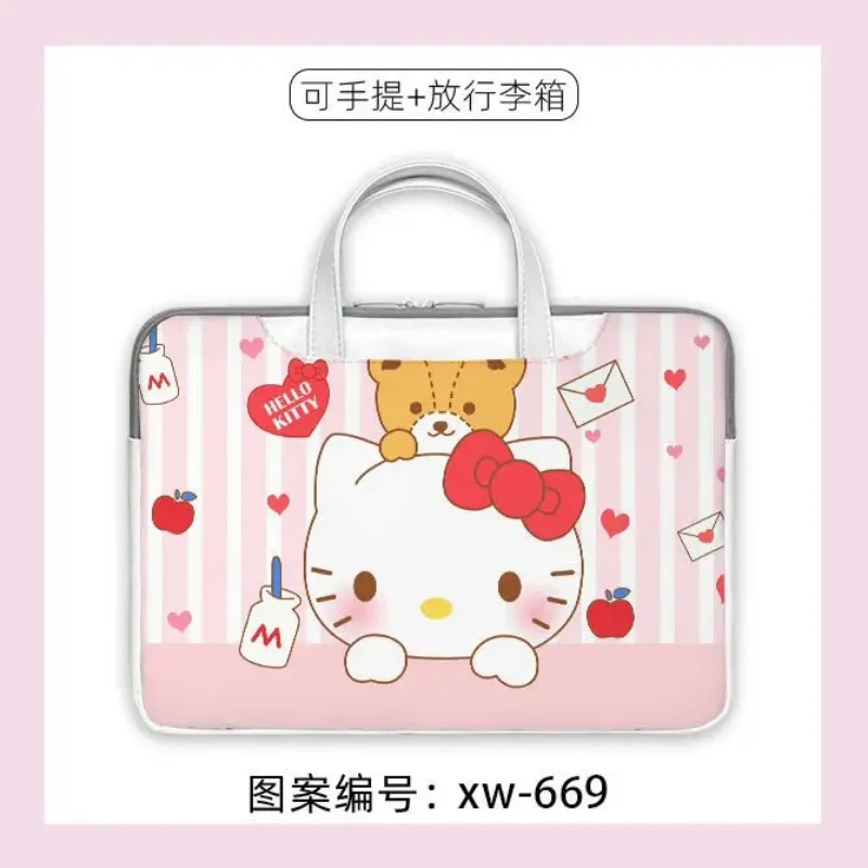 Hello Kitty Kawaii Laptop Sleeves 12 13 14 15 15.6 Inch Cover Laptops Carrying Bags for Macbook Air Pro 13 PC Lenovo Magicbook