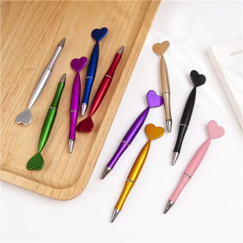 Lovely Heart Rotary Ballpoint Pen School Office Pens Supply Stationery Pens Korean Stationery Pens for Writing