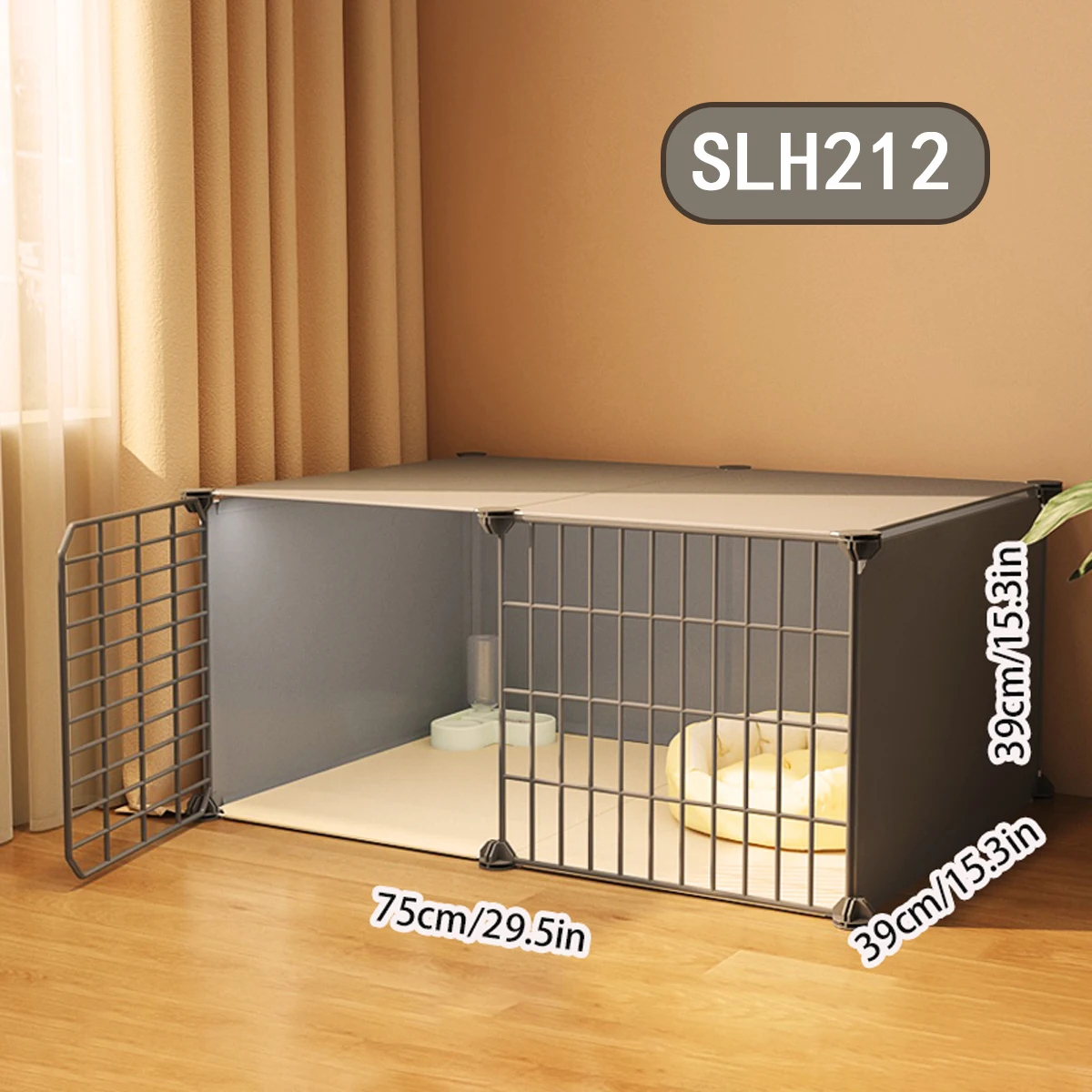 Image of Katzenkäfig für den Heimgebrauch, kleine Katzenvilla für den Innenbereich, Katzenhaus, Katzennest, Katzentoilette, All-in-One, nimmt keinen Platz ein