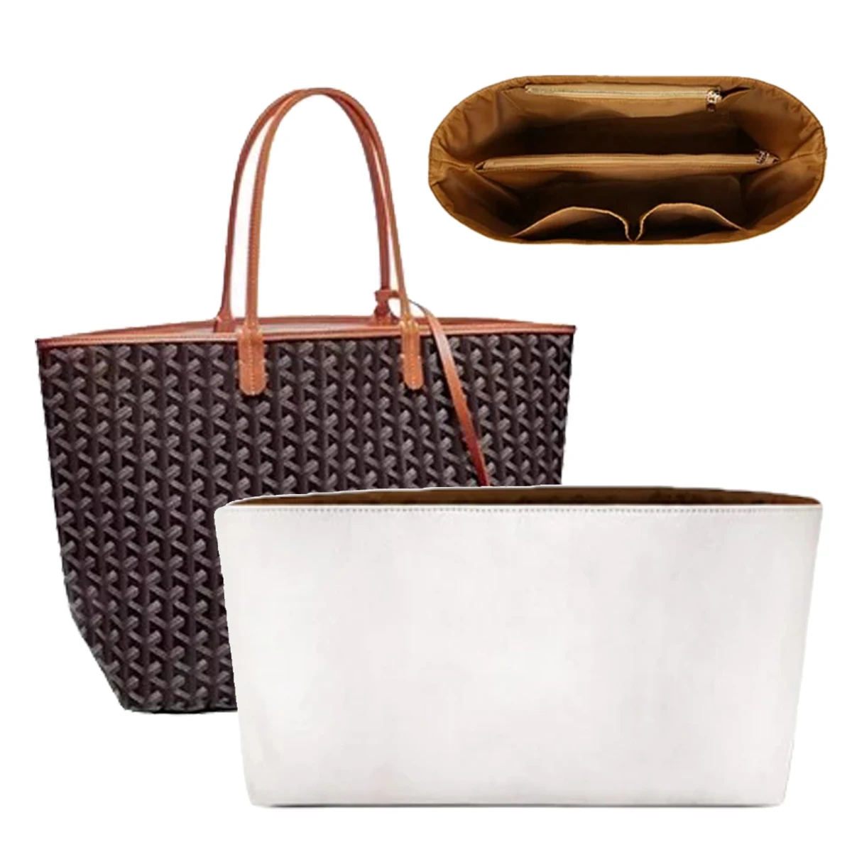 مقسم حقيبة لـ Goyard Saint Lousi حقيبة يد Dupont Paper حقيبة داخلية للسفر حقائب كتف محمولة إدراج دعم المشكل