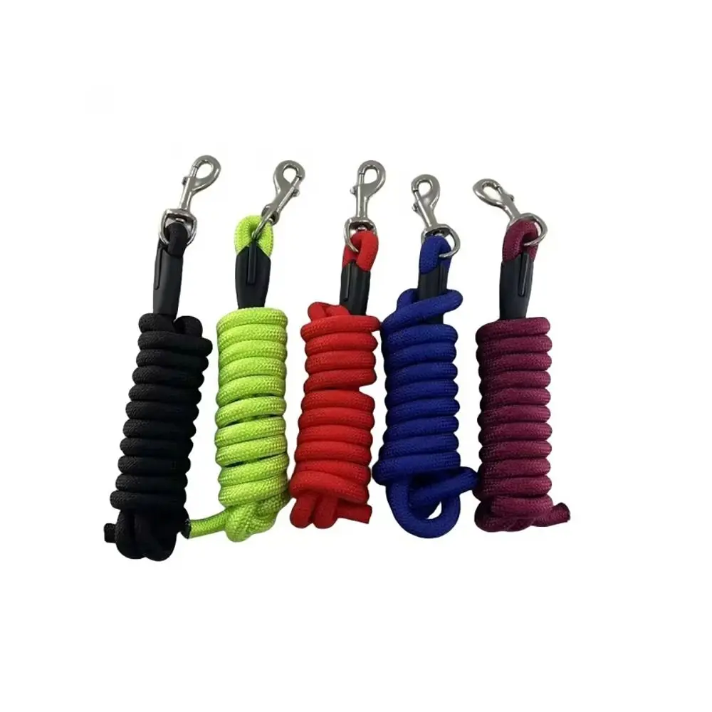 

1Pcs New 250cm Horse Lead Rope Resistant Reinforced Leash Cord with Bolt Snap Clip Heavy Duty Lunge Line for Training Walking