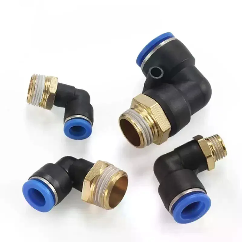 PL Pneumatic Elbow Thread Fittings Leak Proof Durable For Industrial Air Pipeline Repair And Automation Equipment Installation