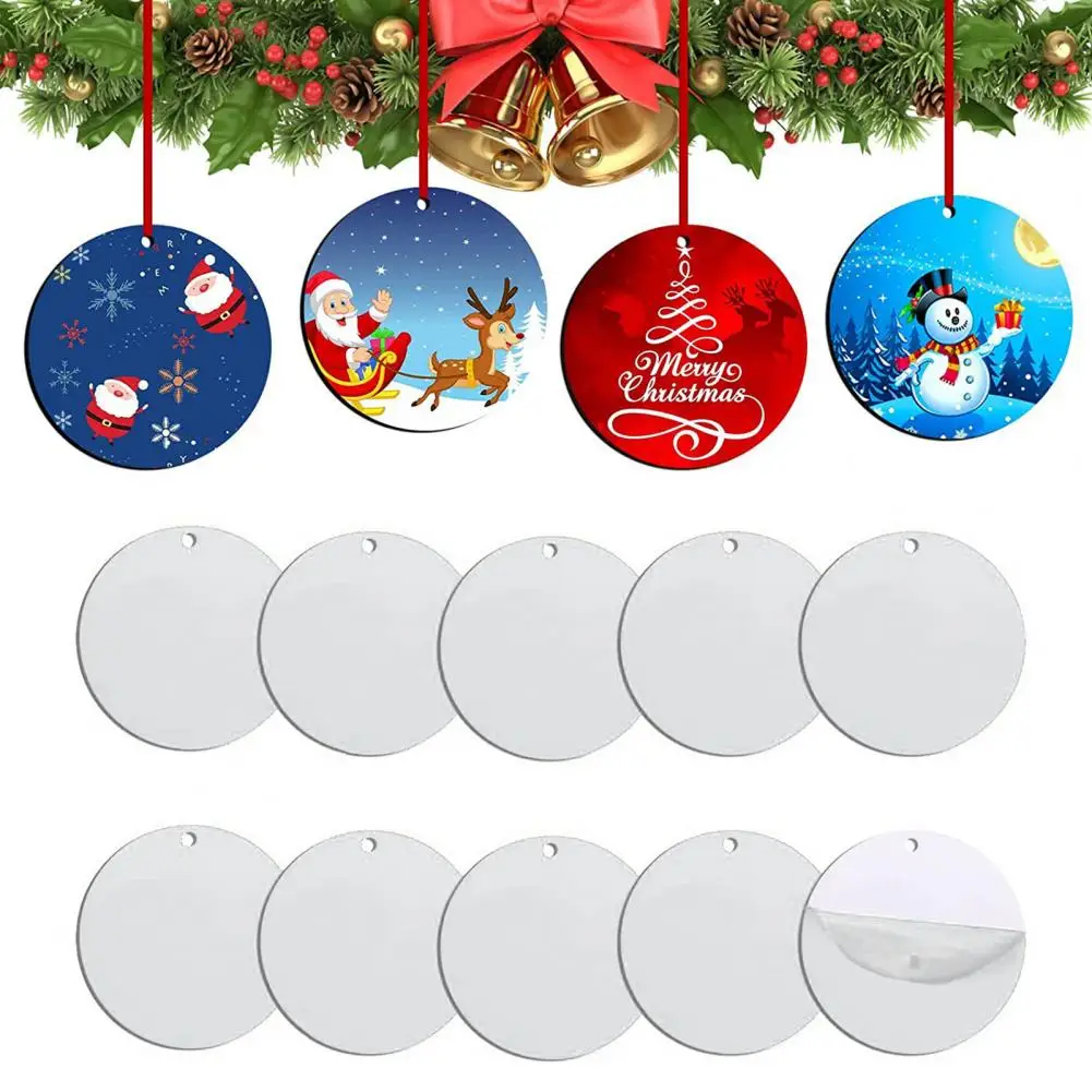 

Sublimation Pendant with Smooth Surface Lightweight Christmas Decorations Durable Christmas Tree Hanging Ornaments for Festive