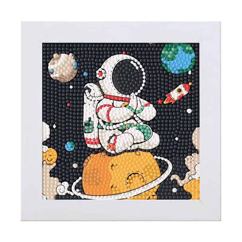 Keeppley Astronaut Crystal Diamond Decorative Painting 5D DIY Cross Stitch Kit Space Framed Art Painting Birthday Gift view 4