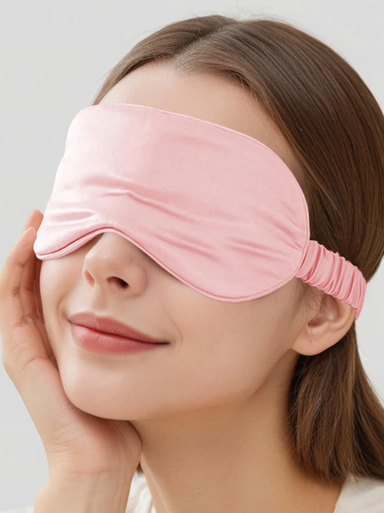 Women Imitated Silk Sleep Eye Mask Portable Travel Eyepatch Nap Eye Patch Rest Blindfold Eye Cover Sleeping Mask Night Eyeshade